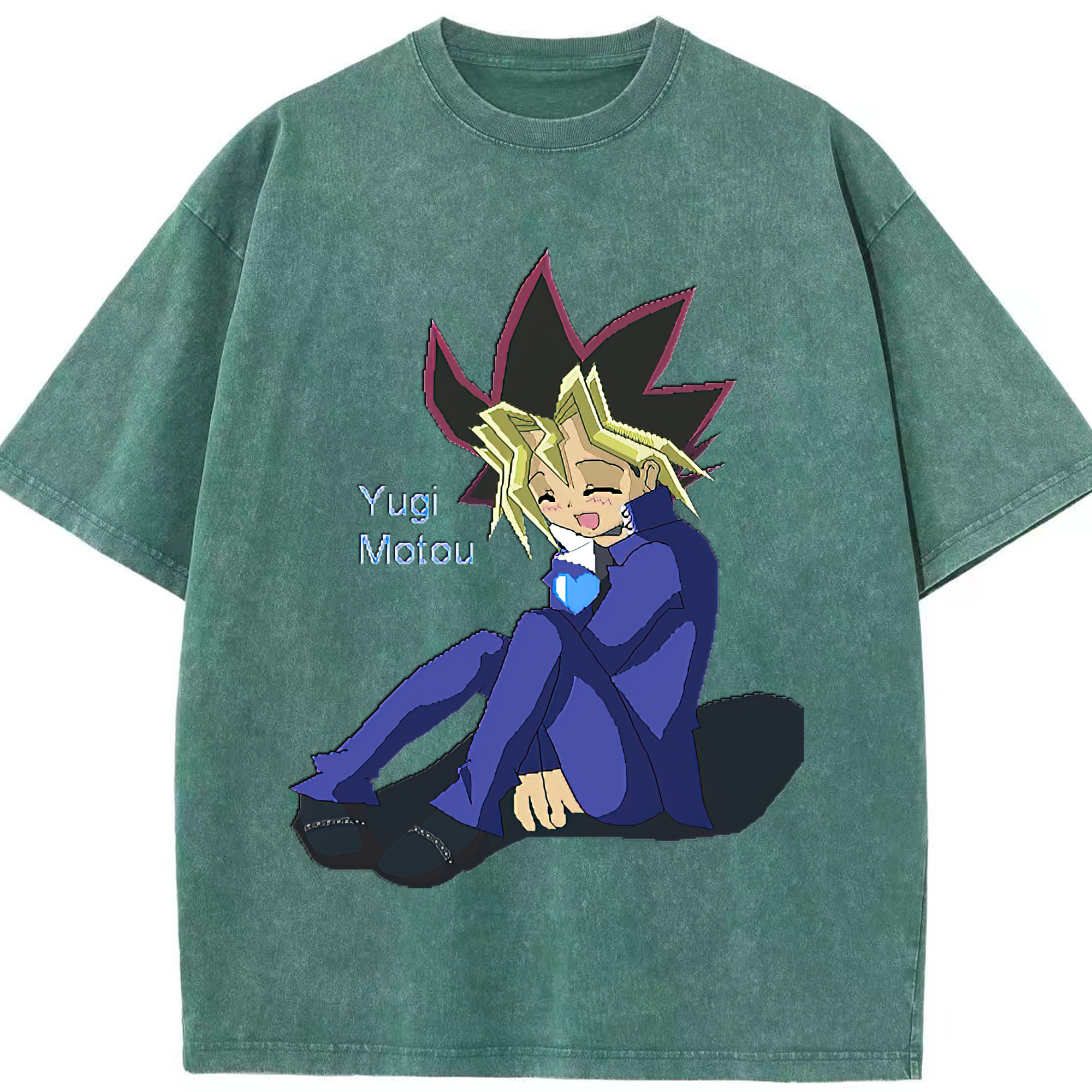 （画像用） 遊☆戯☆王 Yu-Gi-Oh! 綿100% ヴィンテージ風 半袖Tシャツ（フロントプリント）